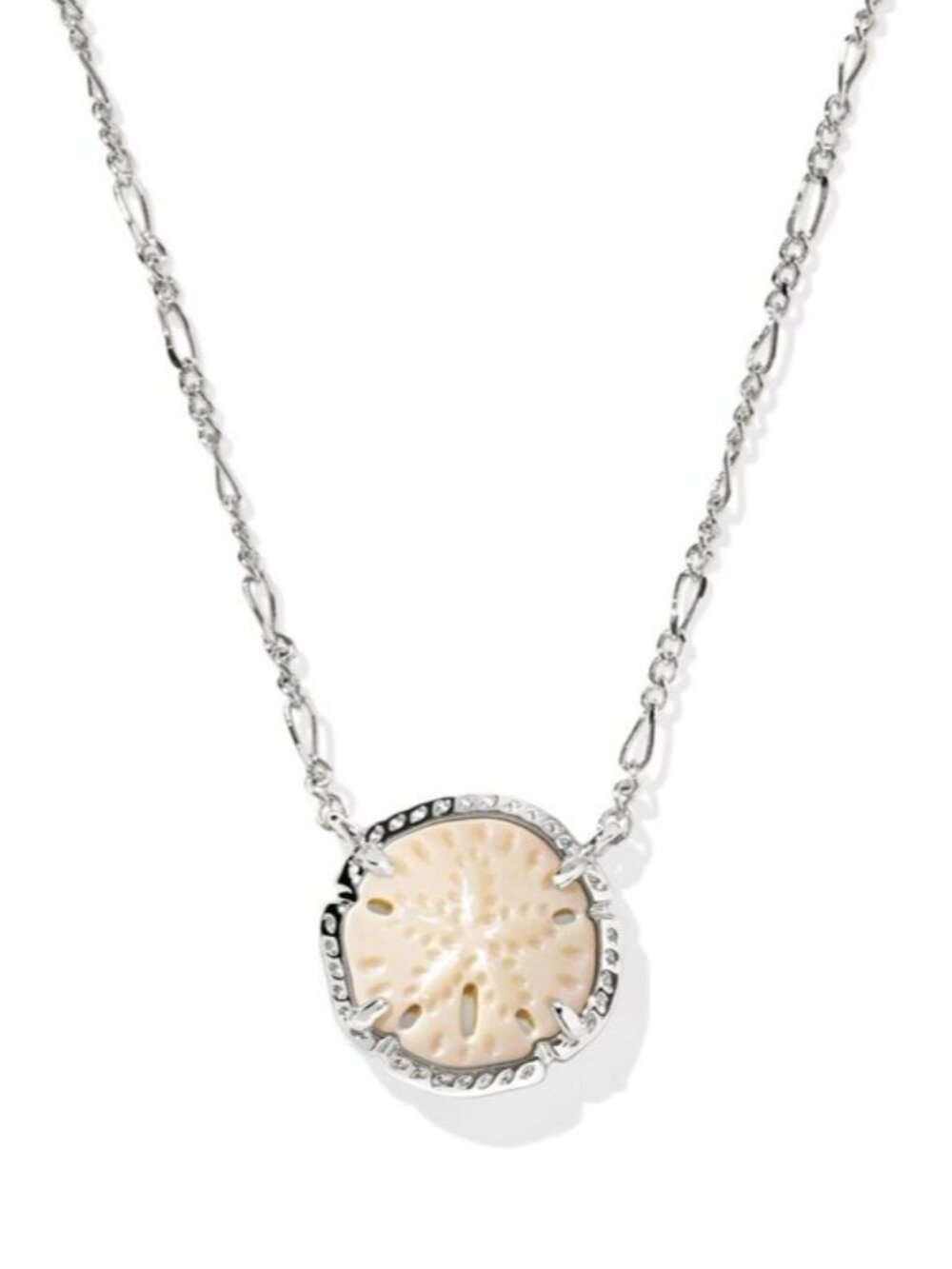 🌸✨🌸 Sand Dollar Silver Short Pendant Necklace